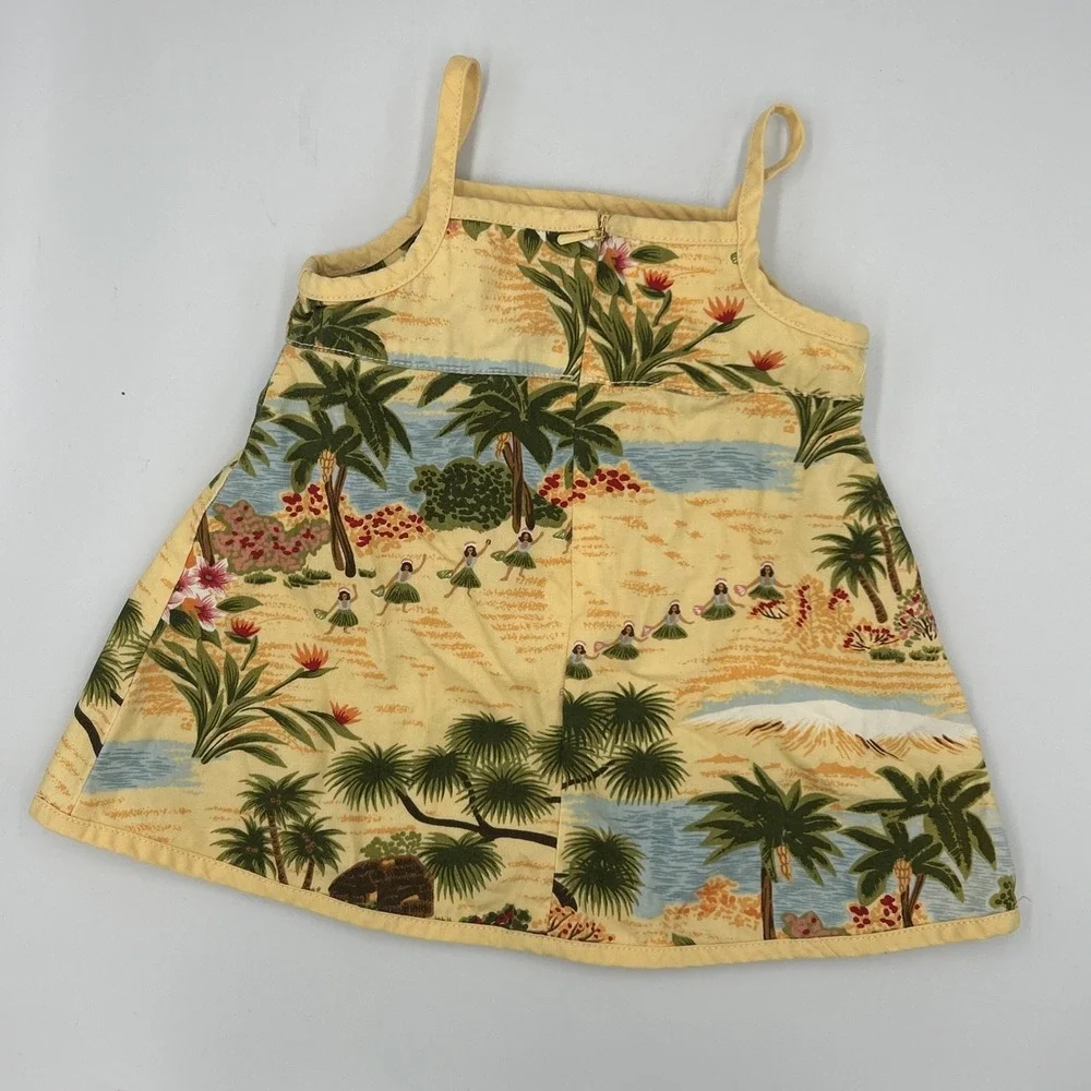 Vintage Y2K Gymboree Dress Hawaii Aloha Hulu Coastal Island Beach ‎ 0-3 Months